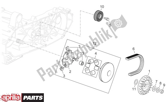 Toutes les pièces pour le Primaire Poelie du Aprilia Scarabeo 681 500 2003 - 2006