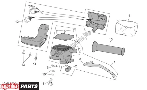 Tutte le parti per il Schakelingen Links del Aprilia Scarabeo 681 500 2003 - 2006