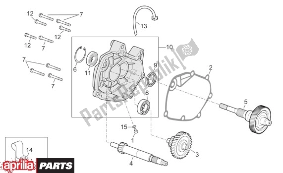 Tutte le parti per il Transmision del Aprilia Scarabeo 681 500 2003 - 2006