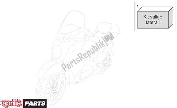 All parts for the Zijkoffer of the Aprilia Scarabeo 681 500 2003 - 2006