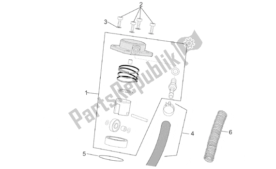 Wszystkie części do Kompresor Aprilia Scarabeo Ditech 560 50 2001 - 2004