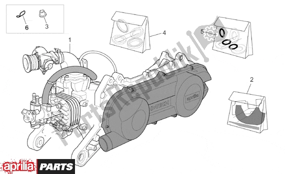 Wszystkie części do Engine Aprilia Scarabeo Ditech 560 50 2001 - 2004