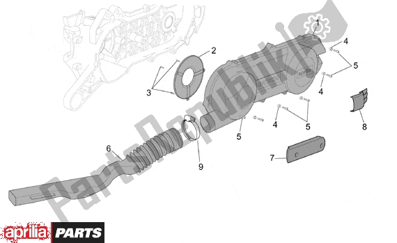 Wszystkie części do Variator Cover Aprilia Scarabeo Ditech 560 50 2001 - 2004