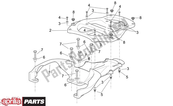 All parts for the Lugg Carrier of the Aprilia Scarabeo EU3 34 125 2006 - 2007