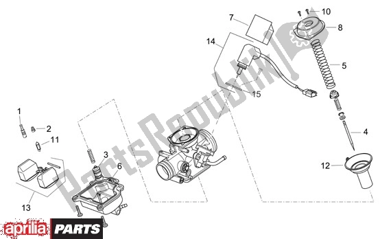 Toutes les pièces pour le Carburateurcomponenten du Aprilia Scarabeo EU3 34 125 2006 - 2007