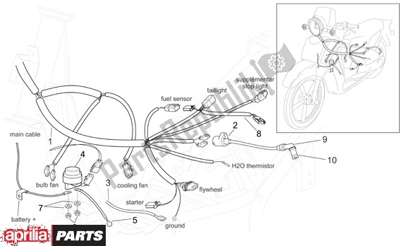 All parts for the Elektrische Installatie Ii of the Aprilia Scarabeo EU3 34 125 2006 - 2007