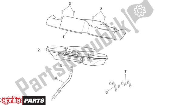 Todas as partes de Painel De Instrumentos do Aprilia Scarabeo EU3 34 125 2006 - 2007