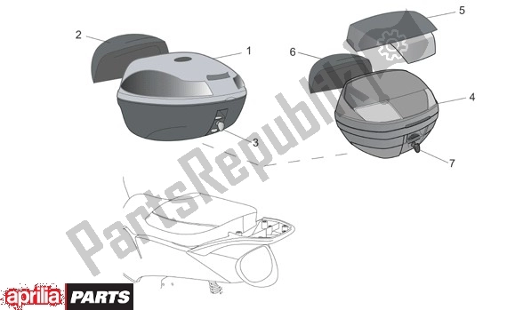 Todas las partes para Koffer de Aprilia Scarabeo EU3 34 125 2006 - 2007