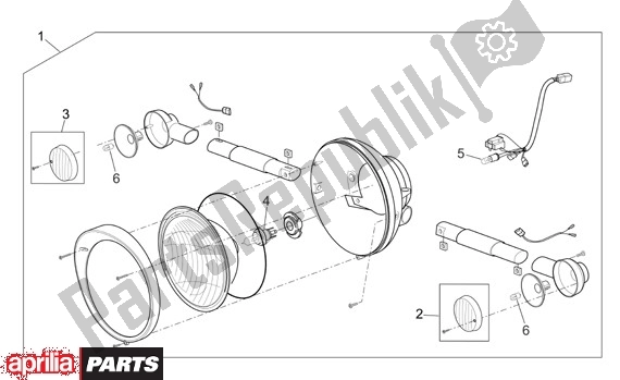 Todas as partes de Farol do Aprilia Scarabeo EU3 34 125 2006 - 2007