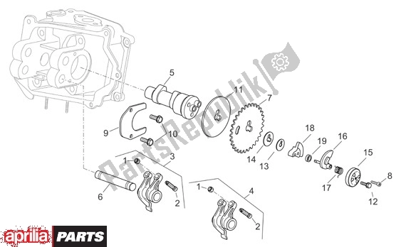 Toutes les pièces pour le Arbre à Cames du Aprilia Scarabeo EU3 34 125 2006 - 2007