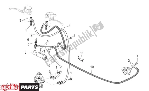 Toutes les pièces pour le Système De Freinage du Aprilia Scarabeo EU3 34 125 2006 - 2007