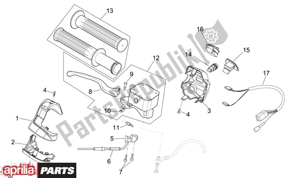 All parts for the Schakelingen Rechts of the Aprilia Scarabeo EU3 34 125 2006 - 2007