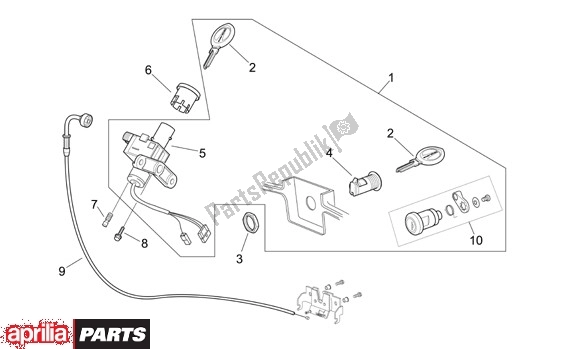 Toutes les pièces pour le Jeu De Machines à Sous du Aprilia Scarabeo EU3 34 125 2006 - 2007