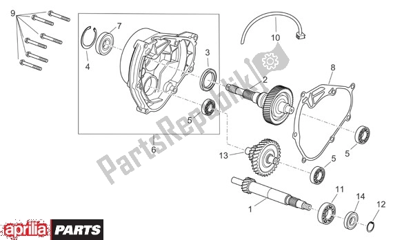 All parts for the Transmision of the Aprilia Scarabeo EU3 34 125 2006 - 2007