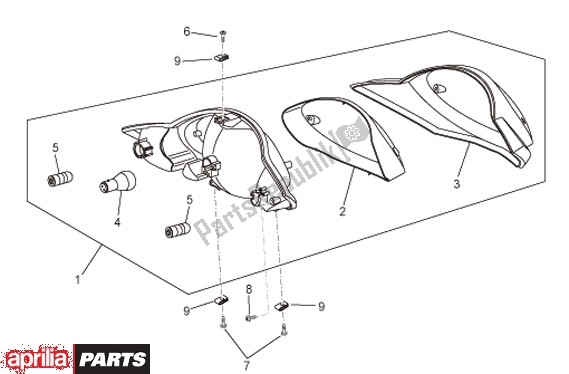 Todas las partes para Luz De La Cola de Aprilia Scarabeo IE 125 / 200 81 2011