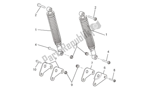 Todas las partes para Varillaje De Suspensión Trasera de Aprilia Scarabeo IE 125 / 200 81 2011