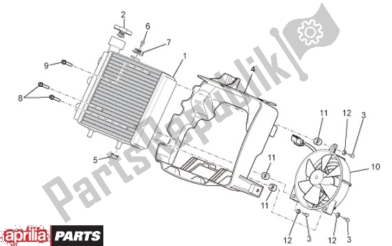 Todas as partes de Radiador do Aprilia Scarabeo IE 125 / 200 81 2011