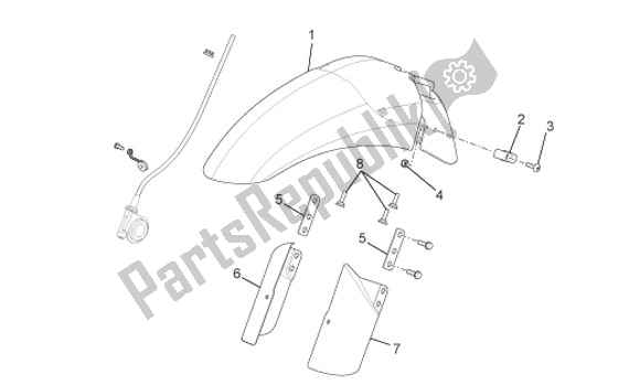 Toutes les pièces pour le Aile du Aprilia Scarabeo IE 125 / 200 81 2011