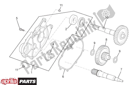 All parts for the Transmision of the Aprilia Scarabeo IE 125 / 200 81 2011