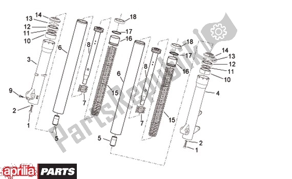 Tutte le parti per il Forcella Ii del Aprilia Scarabeo IE 125 / 200 81 2011