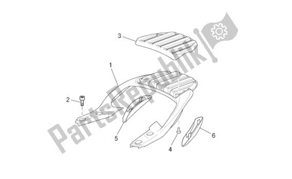 Alle onderdelen voor de Bagagedrager van de Aprilia Scarabeo IE Light 54 125 2009 - 2010