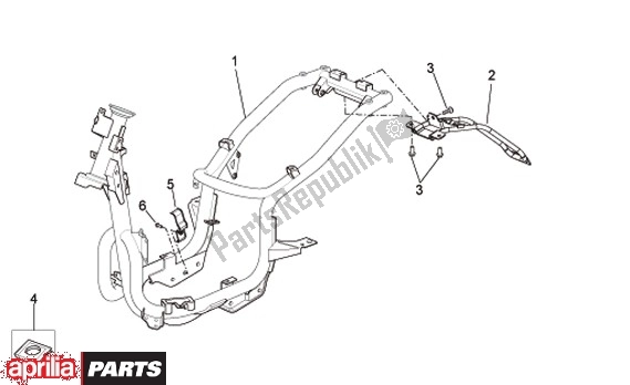 All parts for the Frame of the Aprilia Scarabeo IE Light 54 125 2009 - 2010