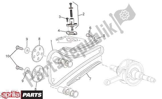 Tutte le parti per il Kettingspanner del Aprilia Scarabeo IE Light 54 125 2009 - 2010