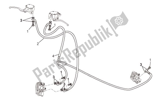 Toutes les pièces pour le Système De Freinage du Aprilia Scarabeo IE Light 54 125 2009 - 2010