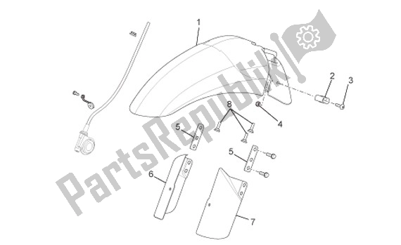 Toutes les pièces pour le Aile du Aprilia Scarabeo IE Light 54 125 2009 - 2010