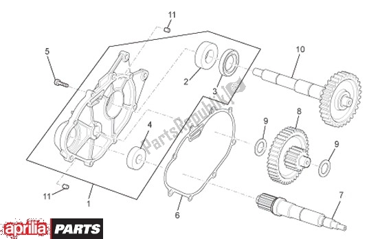 Wszystkie części do Przenoszenie Aprilia Scarabeo IE Light 54 125 2009 - 2010