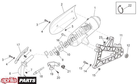 Toutes les pièces pour le Uitlaatgroep du Aprilia Scarabeo IE Light 54 125 2009 - 2010