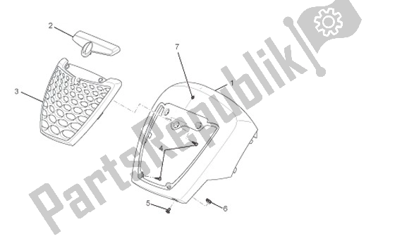 Alle Teile für das Voorschermafdekkingen des Aprilia Scarabeo IE Light 54 125 2009 - 2010