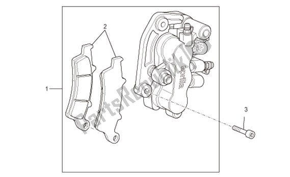 Alle Teile für das Voorwielremklauw des Aprilia Scarabeo IE Light 54 125 2009 - 2010