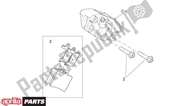 All parts for the Achterwielremklauw of the Aprilia Scarabeo Light 35 125 2007 - 2008