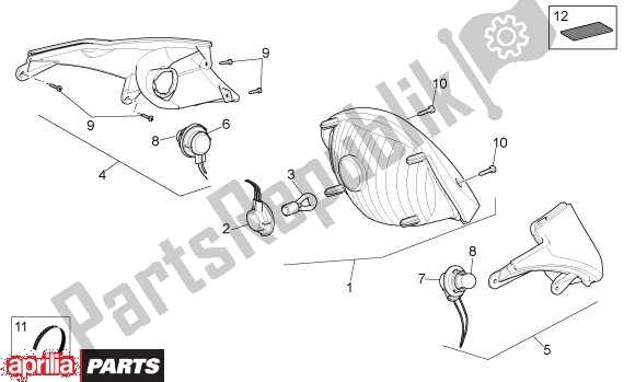 Wszystkie części do ? Wiat? A Tylne Aprilia Scarabeo Light 33 250 2006 - 2008