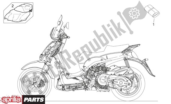 Wszystkie części do Boordgereedschap Aprilia Scarabeo Light 33 250 2006 - 2008