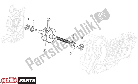 All parts for the Crankshaft of the Aprilia Scarabeo Light 33 250 2006 - 2008