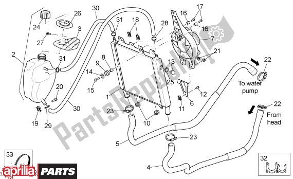 Todas as partes de Radiador do Aprilia Scarabeo Light 33 250 2006 - 2008