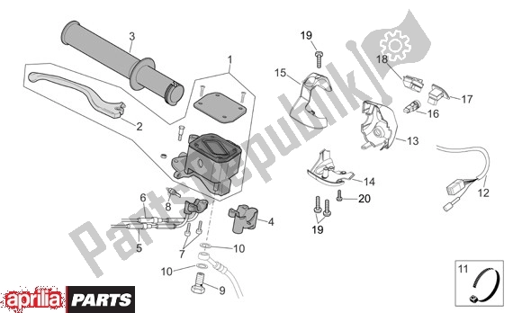 All parts for the Schakelingen Rechts of the Aprilia Scarabeo Light 33 250 2006 - 2008