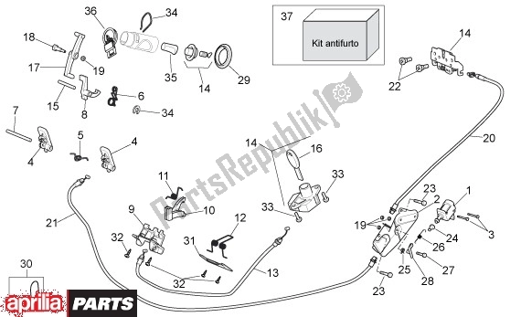 Todas as partes de Conjunto De Slots do Aprilia Scarabeo Light 33 250 2006 - 2008