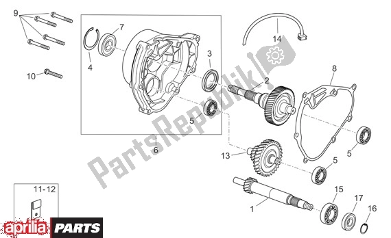 All parts for the Transmision of the Aprilia Scarabeo Light 33 250 2006 - 2008