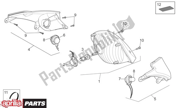 Todas las partes para Luz De La Cola de Aprilia Scarabeo Light 52 300 2009 - 2010