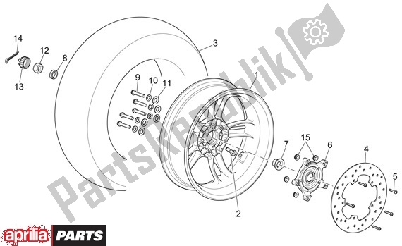 Todas las partes para Rueda Trasera de Aprilia Scarabeo Light 52 300 2009 - 2010