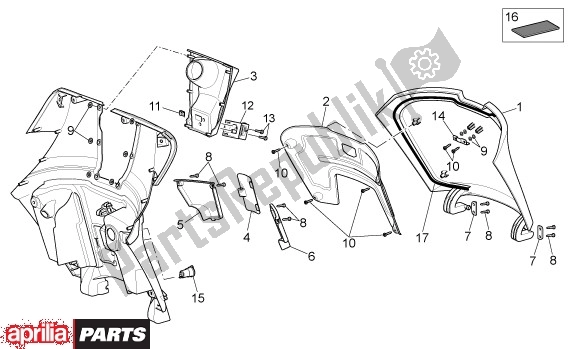 Toutes les pièces pour le Bagagevak du Aprilia Scarabeo Light 52 300 2009 - 2010