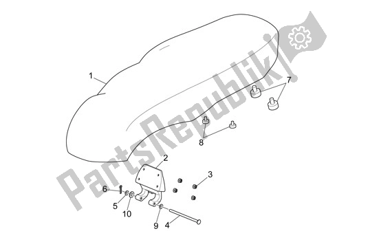 Toutes les pièces pour le Buddyseat du Aprilia Scarabeo Light 52 300 2009 - 2010