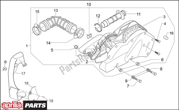 Todas las partes para Filtro De Aire de Aprilia Scarabeo Light 52 300 2009 - 2010