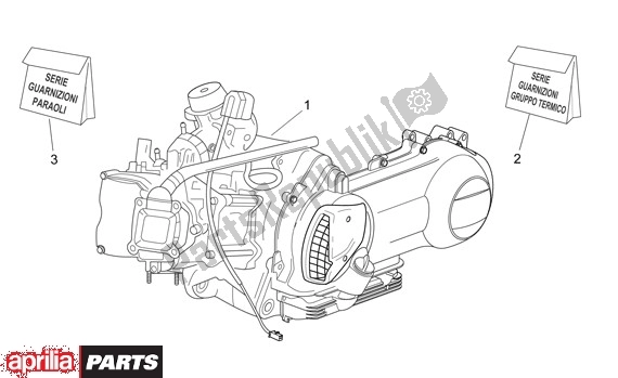 Alle onderdelen voor de Motor van de Aprilia Scarabeo Light 52 300 2009 - 2010