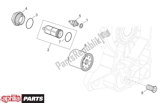 Alle onderdelen voor de Oliefilter van de Aprilia Scarabeo Light 52 300 2009 - 2010