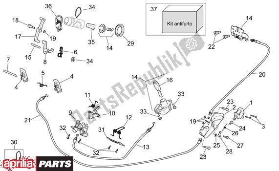 Tutte le parti per il Slotset del Aprilia Scarabeo Light 52 300 2009 - 2010