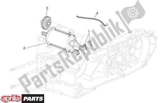 All parts for the Starter Motor of the Aprilia Scarabeo Light 52 300 2009 - 2010